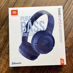 JBL Tune 510BT Bluetooth Headphones - Deep Blue